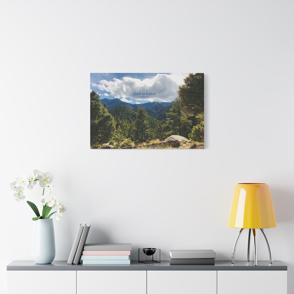 1 John 4:8 - Framed Canvas Wall Art