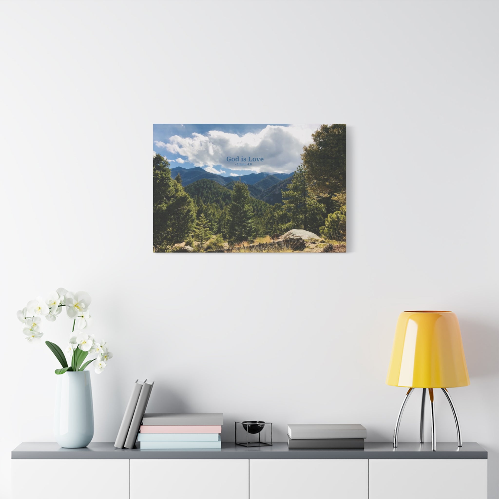 1 John 4:8 - Framed Canvas Wall Art