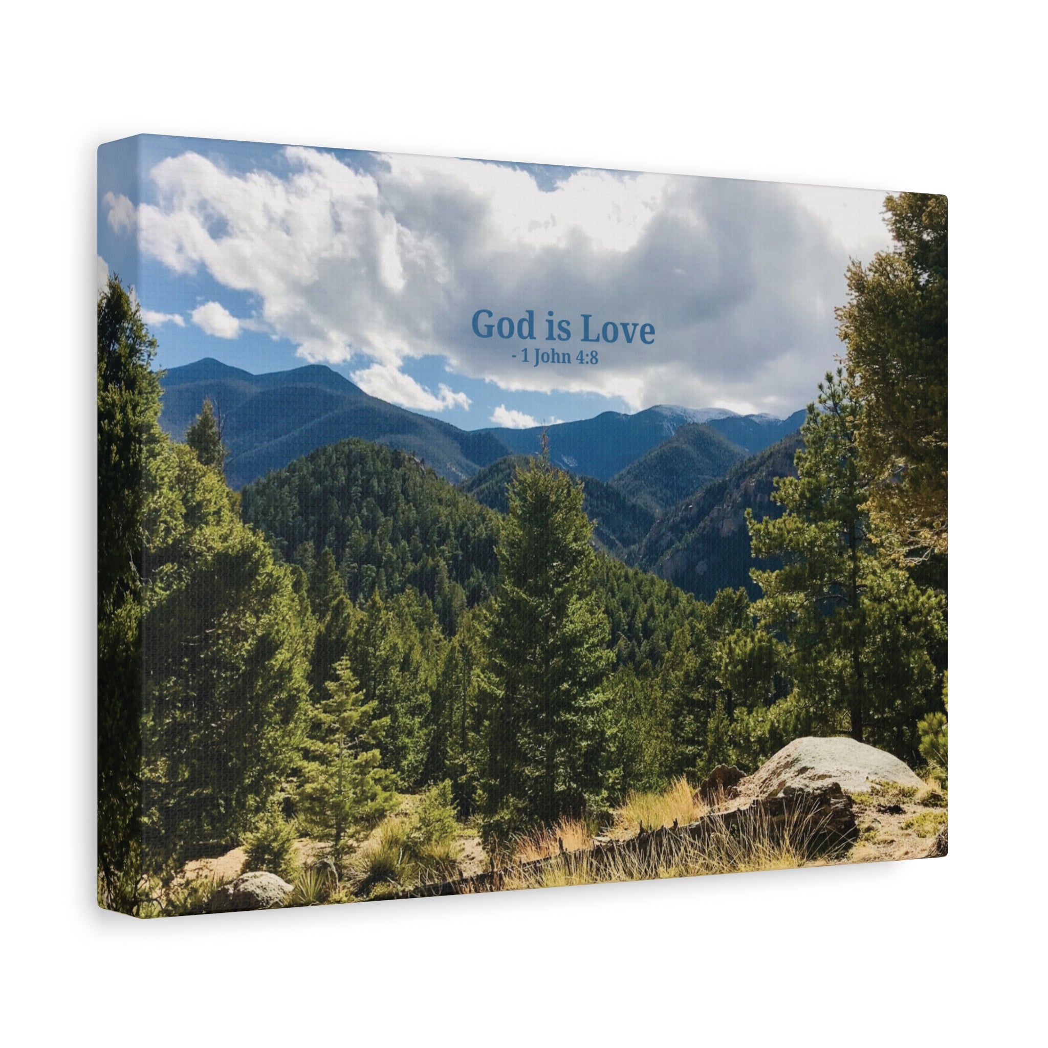 1 John 4:8 - Framed Canvas Wall Art