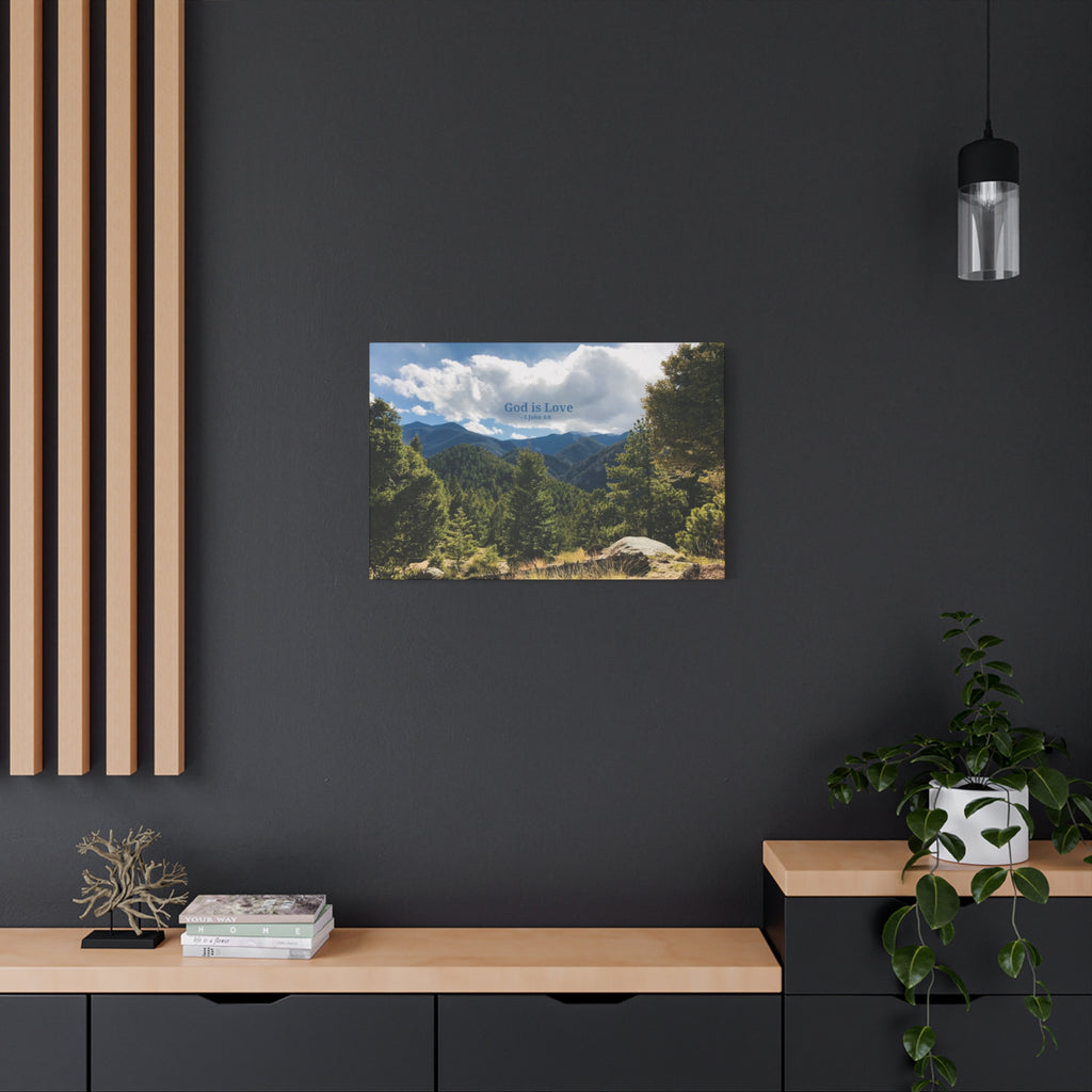 1 John 4:8 - Framed Canvas Wall Art