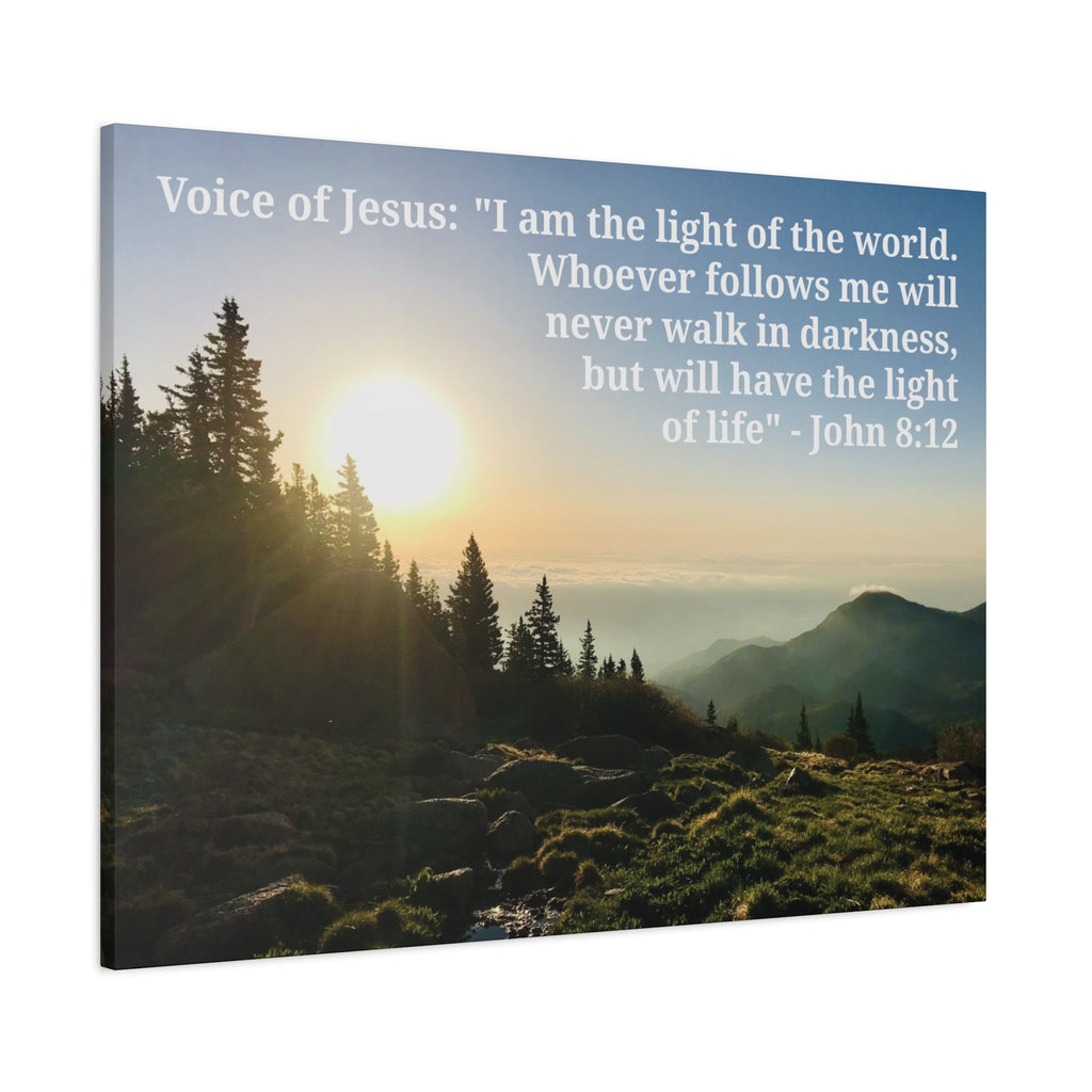 John 8:12 - Framed Canvas Wall Art