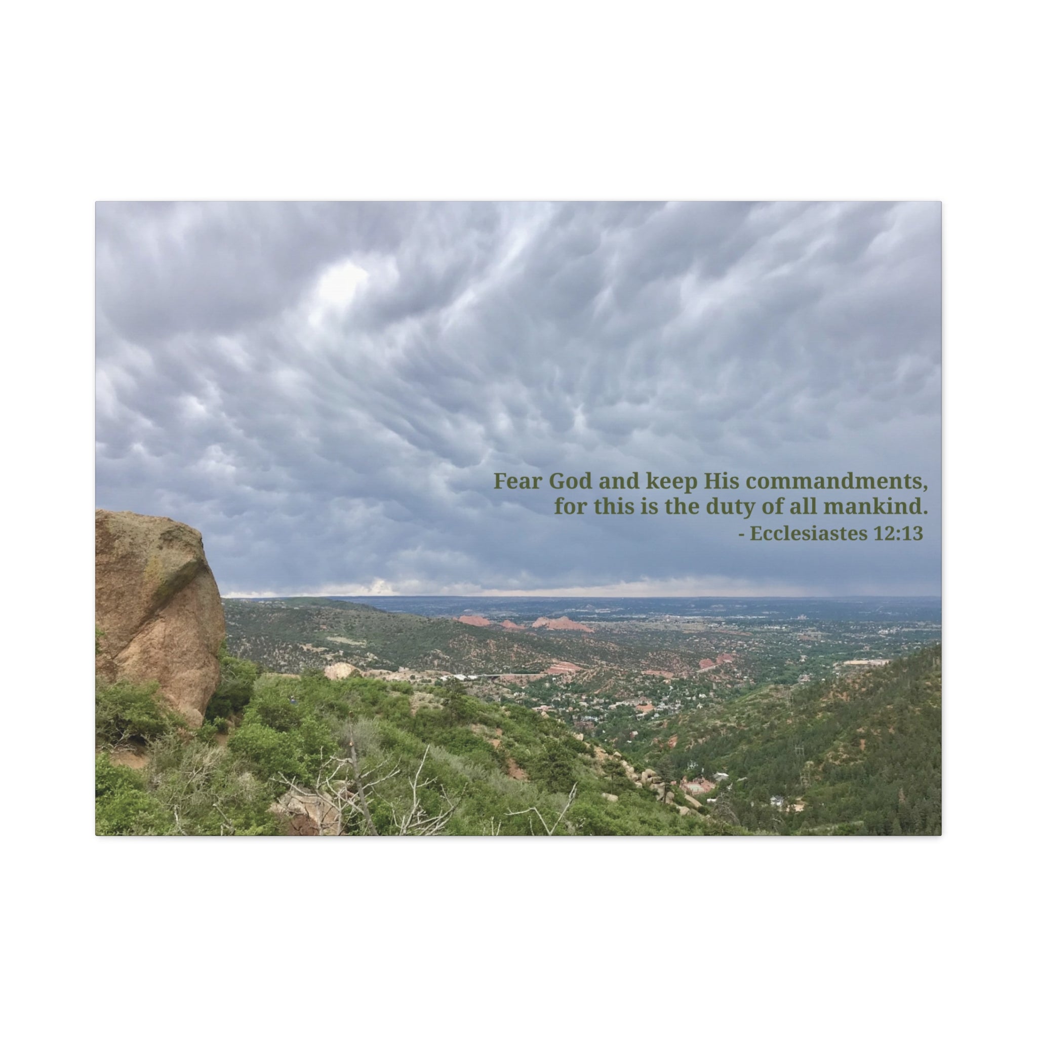 Ecclesiastes 12:13 - Framed Canvas Wall Art