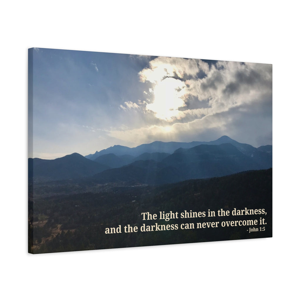 John 1:5 - Framed Canvas Wall Art