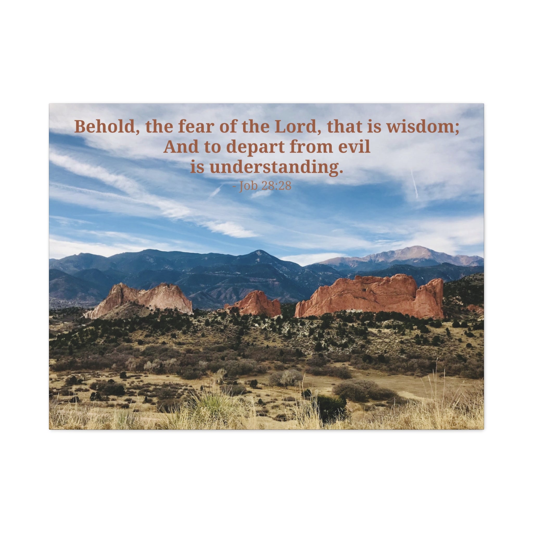 Job 28:28 - Framed Canvas Wall Art