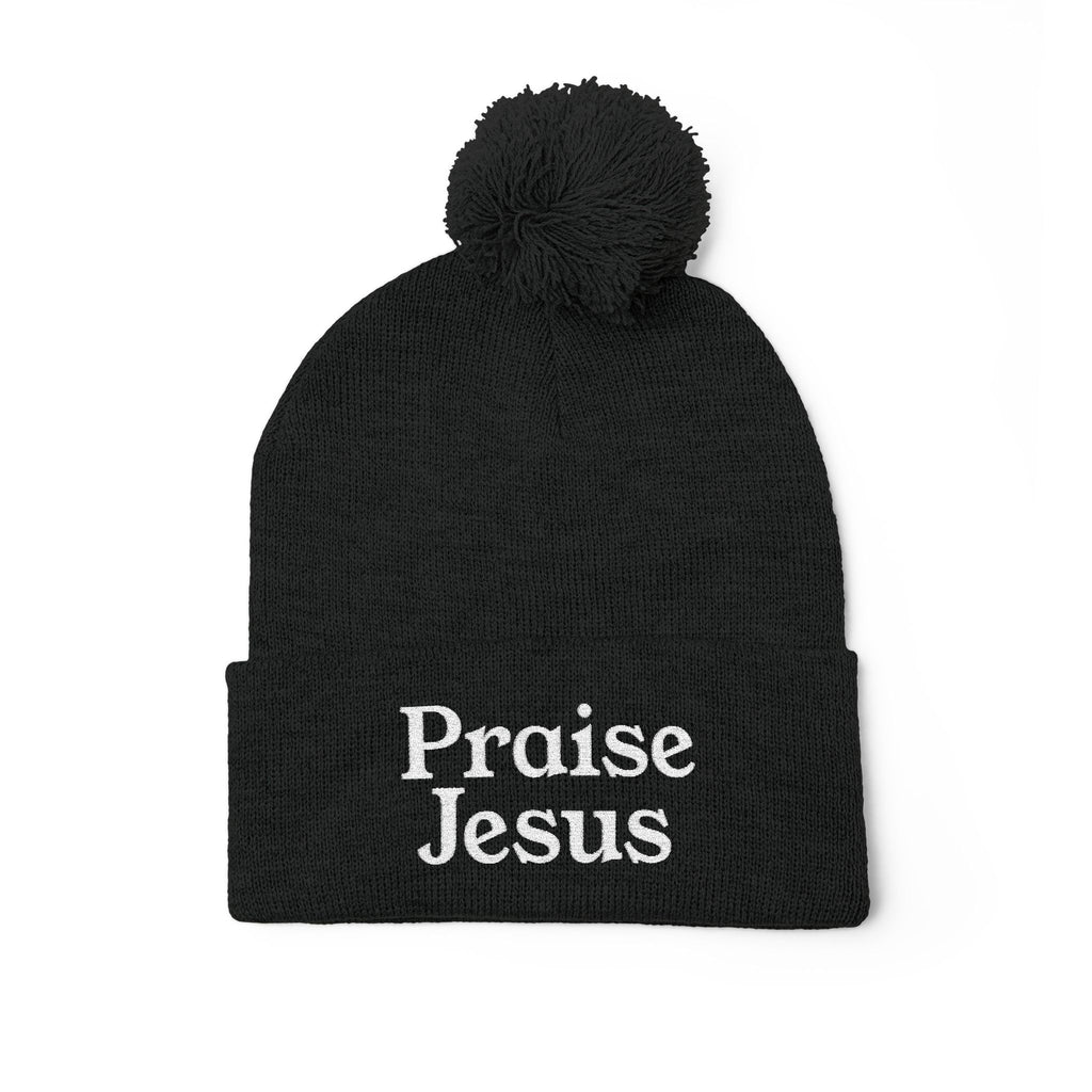 Pom-Pom Knit Cap - Praise Jesus