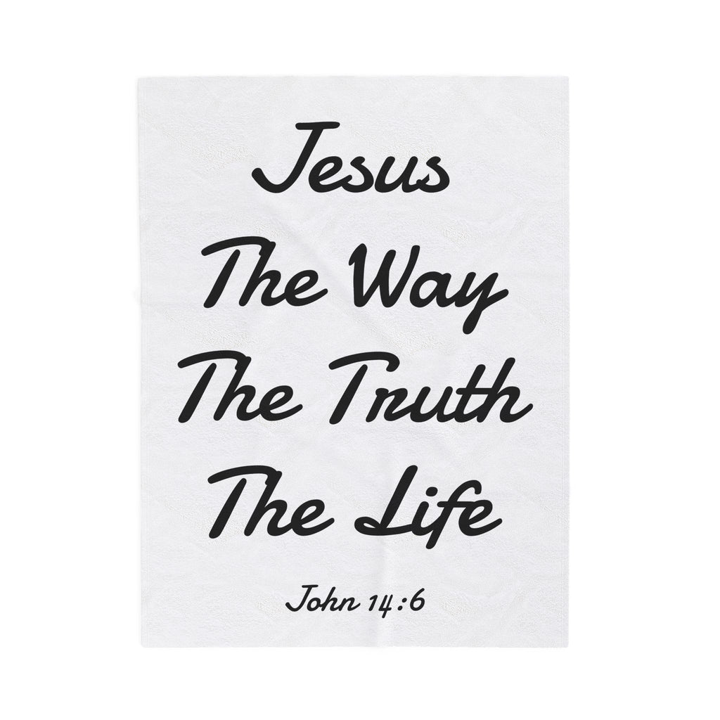 Velveteen Plush Blanket - John 14:6