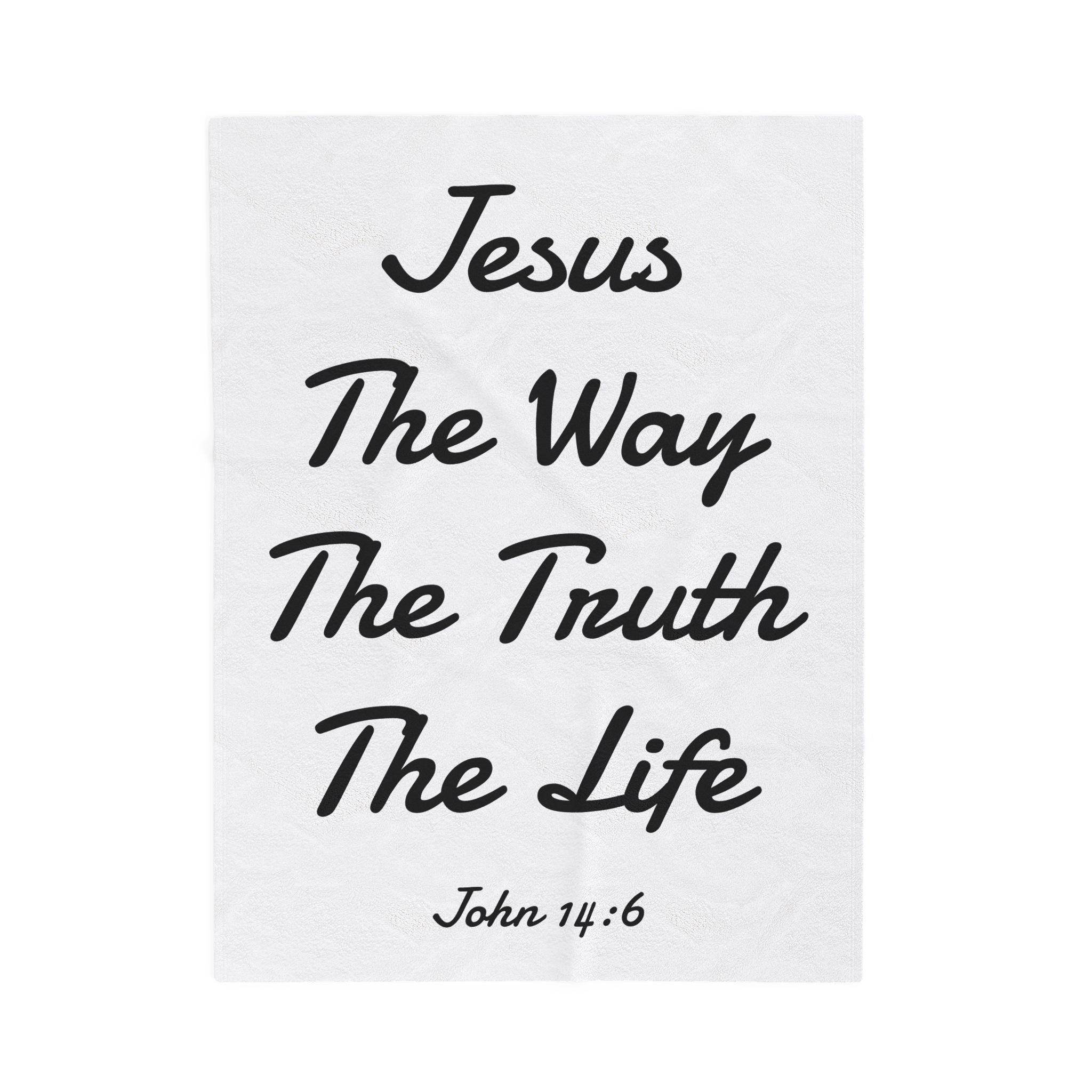 Velveteen Plush Blanket - John 14:6
