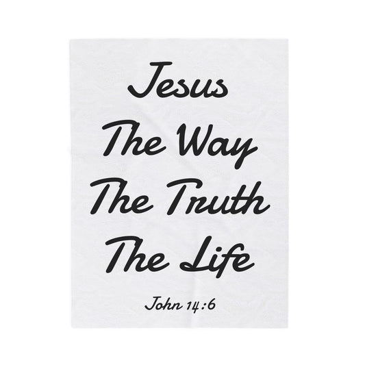 Velveteen Plush Blanket - John 14:6