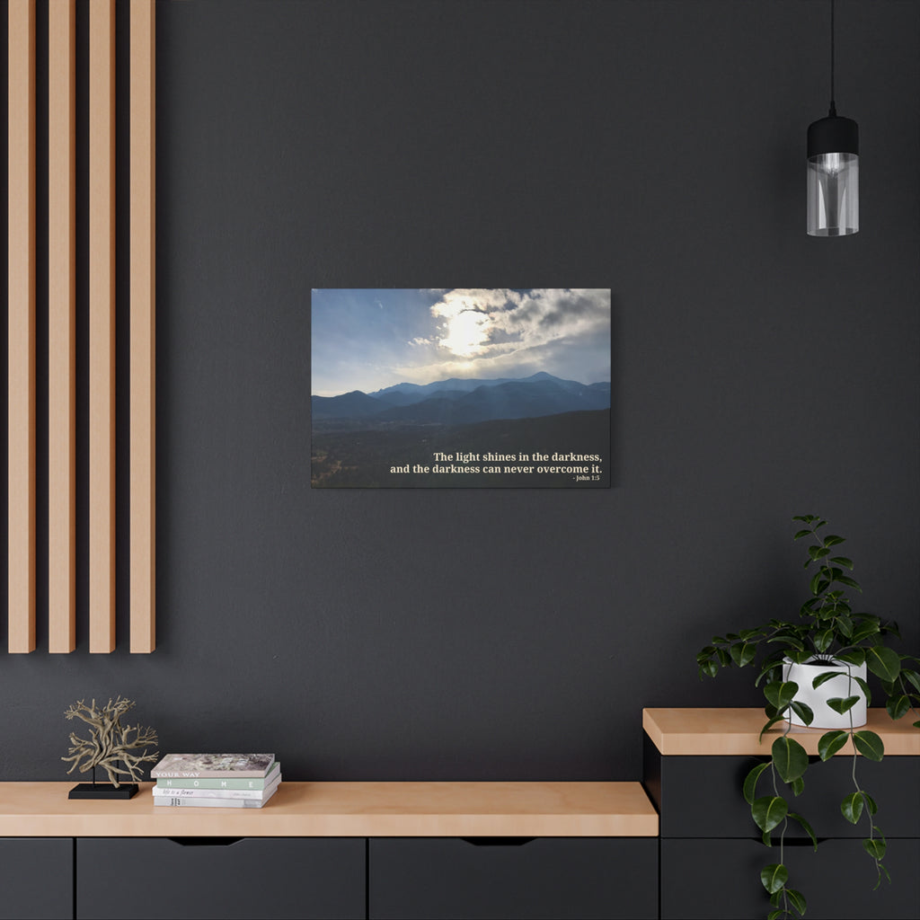 John 1:5 - Framed Canvas Wall Art