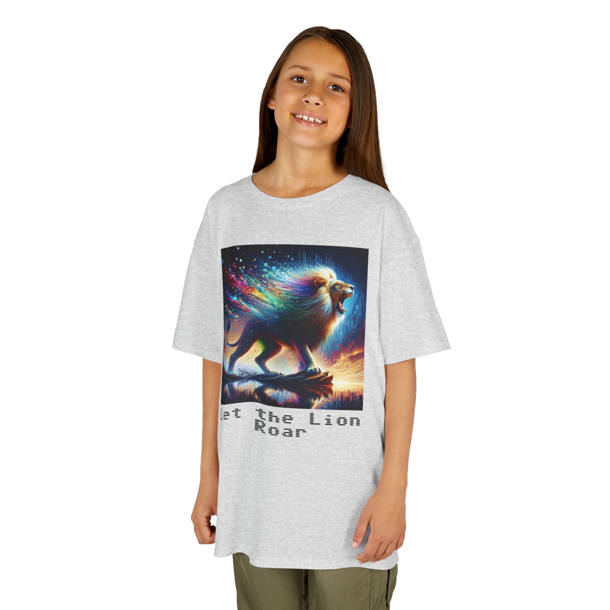 Kids Heavy Cotton™ Tee - Let the lion roar