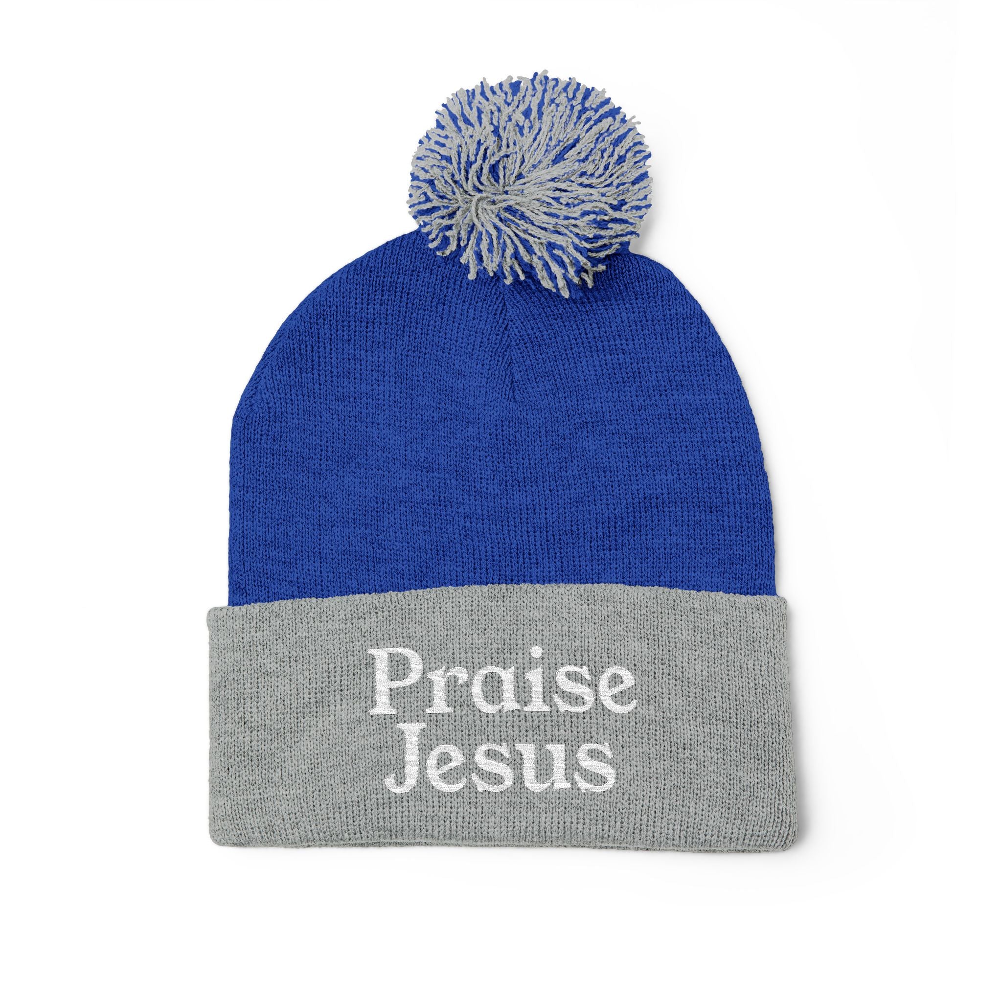 Pom-Pom Knit Cap - Praise Jesus