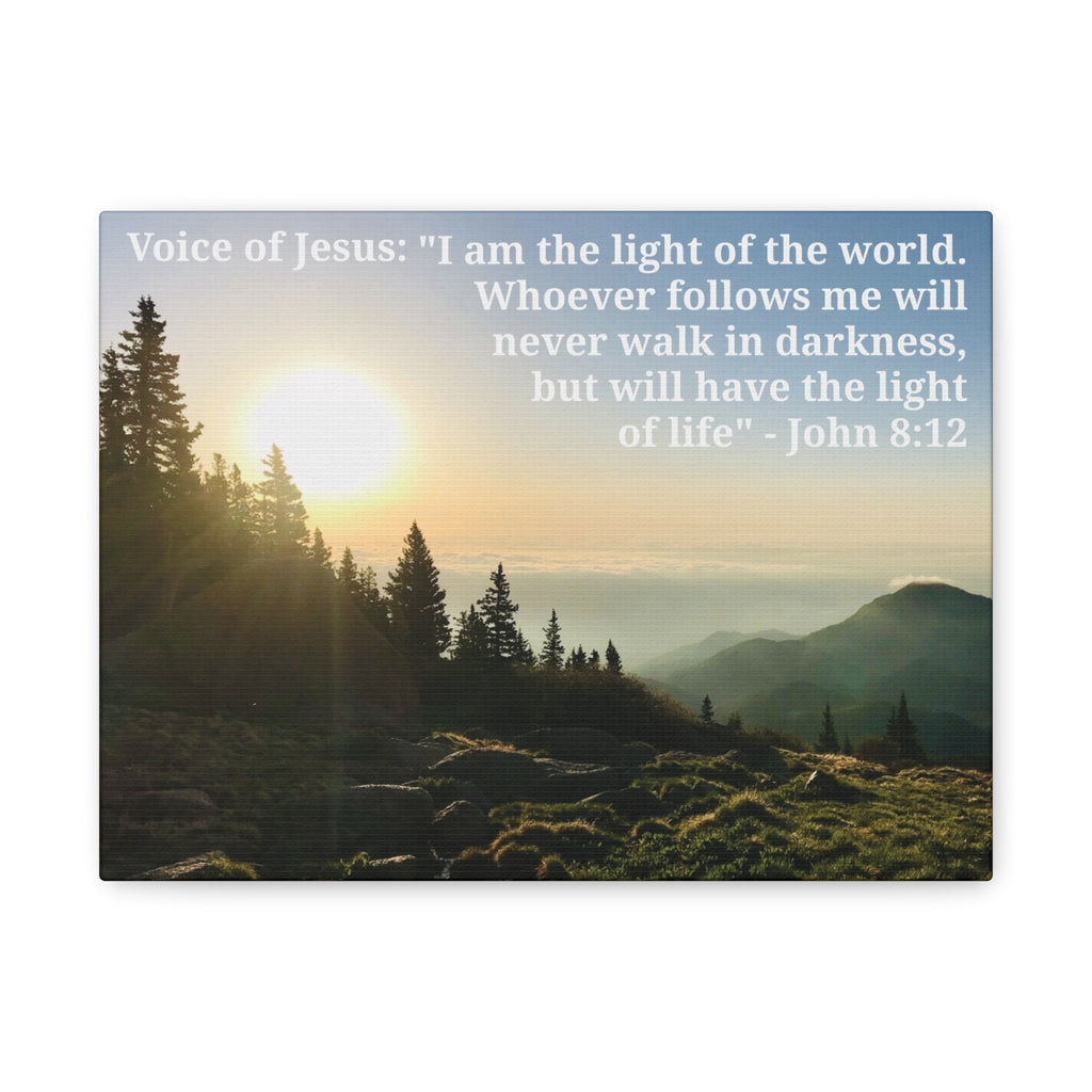 John 8:12 - Framed Canvas Wall Art