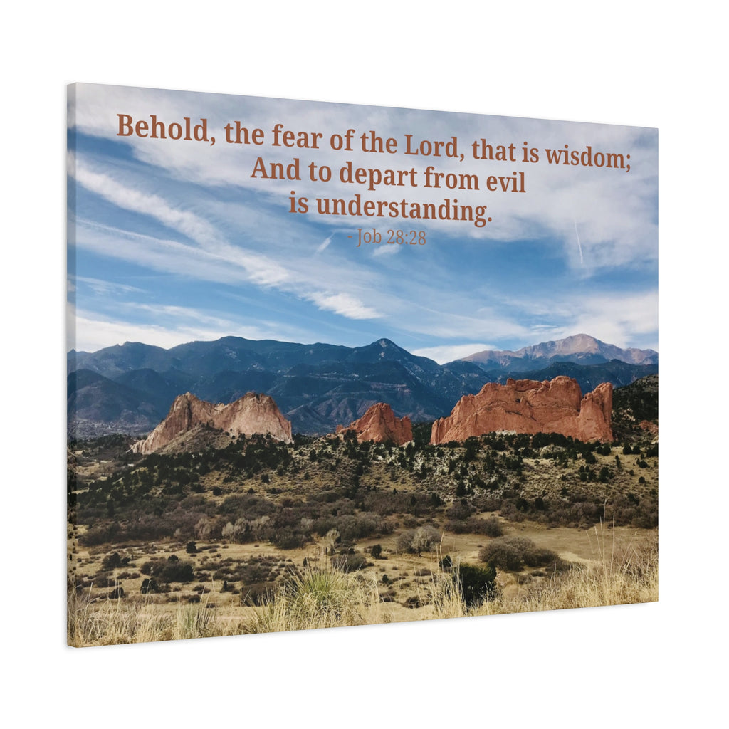 Job 28:28 - Framed Canvas Wall Art