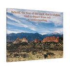 Job 28:28 - Framed Canvas Wall Art