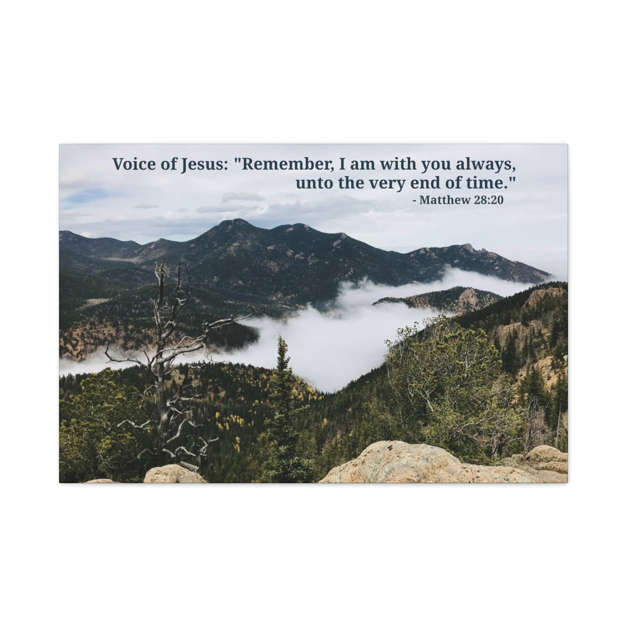 Matthew 28:20 - Framed Canvas Wall Art